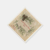 ヴィンテージクリスマスホリデイ紙ナプキンス スタンダードカクテルナプキン (角)