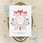 ヴィンテージクリスマスホリデイ金ゴールドクレスト 箔シーズンカード