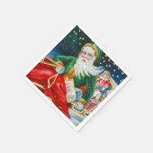 ヴィンテージクリスマスホリデイ スタンダードカクテルナプキン (角)