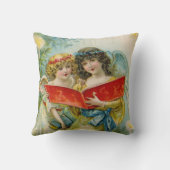 ヴィンテージクリスマスホリデーエンジェルズデコール枕 クッション (裏面)