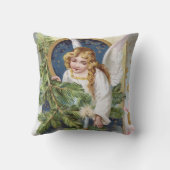 ヴィンテージクリスマスホリデーエンジェルデコール枕 クッション (裏面)