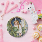 ヴィンテージクリスマスホリデーエンジェルパーティープレート ペーパープレート (パーティー)