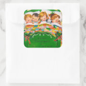 ヴィンテージクリスマスホリデーキッズシール スクエアシール (バッグ)