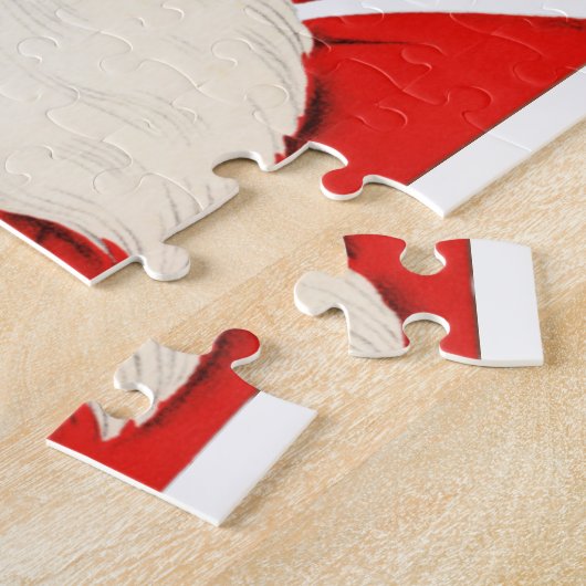 ヴィンテージクリスマスホリデーサンタミセスクロースベビー ジグソーパズル (側面)