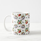 ヴィンテージクリスマスホリデーシルバーベルズアンドホリー コーヒーマグカップ (左)