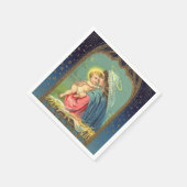 ヴィンテージクリスマスホリデーシーン紙ナプキン スタンダードカクテルナプキン (角)