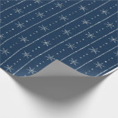 ヴィンテージクリスマスホリデースノーフレーク ラッピングペーパー (角)