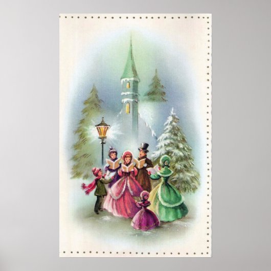 ヴィンテージクリスマスホリデーデコールカロラーズポスター ポスター (正面)