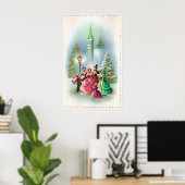 ヴィンテージクリスマスホリデーデコールカロラーズポスター ポスター (ホームオフィス)