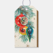 ヴィンテージクリスマスホリデーバルブパーティー追加の名前タグ ギフトタグ (正面)