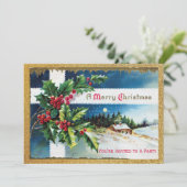 ヴィンテージクリスマスホリデーパーティー 招待状 (スタンド正面)