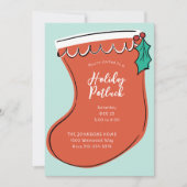 ヴィンテージクリスマスホリデーパーティー 招待状 (正面)