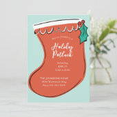 ヴィンテージクリスマスホリデーパーティー 招待状 (スタンド正面)