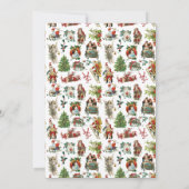 ヴィンテージクリスマスホリデーパーティー 招待状 (裏面)