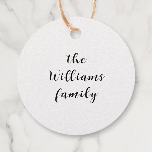 ヴィンテージクリスマスホリデーファミリー名 フェイバータグ (裏面)