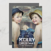 ヴィンテージクリスマスホリデーフォトカード シーズンカード (正面/裏面)