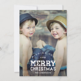 ヴィンテージクリスマスホリデーフォトカード シーズンカード