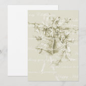 ヴィンテージクリスマスホリデーベルニュートラル シーズンカード (正面/裏面)