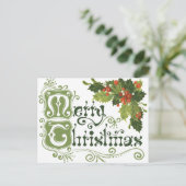 ヴィンテージクリスマスホリデーポストカード シーズンポストカード (スタンド正面)