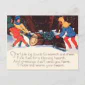 ヴィンテージクリスマスホリデーポストカード シーズンポストカード (正面)