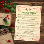 ヴィンテージクリスマスホリデーミュージックシート招待状 招待状