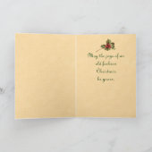 ヴィンテージクリスマスホリーカード シーズンカード (内部)