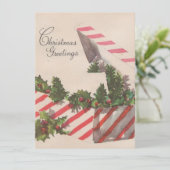 ヴィンテージクリスマスホリープレゼント シーズンカード (スタンド正面)