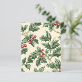 ヴィンテージクリスマスホリーベリーパターンスクラップブック (スタンド正面)
