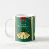 ヴィンテージクリスマスホリーベルズセラミックホリデー コーヒーマグカップ (左)