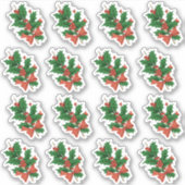 ヴィンテージクリスマスホリーボウ封筒用シール シール (正面)