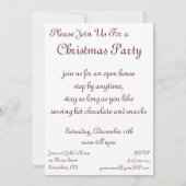 ヴィンテージクリスマスホリー&ベリー招待状 招待状 (裏面)