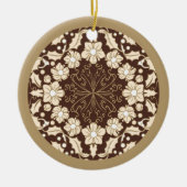 ヴィンテージクリスマスホリ離れーズ、ベリーと花 セラミックオーナメント (正面)