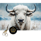 ヴィンテージクリスマスホワイトバッファローデクページ 薄葉紙