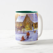 ヴィンテージクリスマスホースキャリッジチルドズスイ ツートーンマグカップ (正面右)