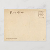 ヴィンテージクリスマスホースシュー&ウィンターシーン（ホリー付き） シーズンポストカード (裏面)