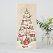 ヴィンテージクリスマスホースライホリデーカード シーズンカード (スタンド正面)