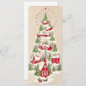 ヴィンテージクリスマスホースライホリデーカード シーズンカード (正面/裏面)