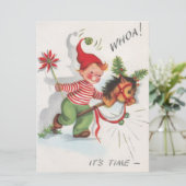 ヴィンテージクリスマスボーイ興奮 シーズンカード (スタンド正面)