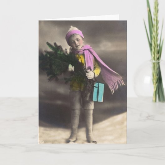 ヴィンテージクリスマスボーイ シーズンカード (正面)