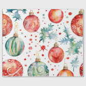 ヴィンテージクリスマスボールコレクション ラッピングペーパー (フラット)