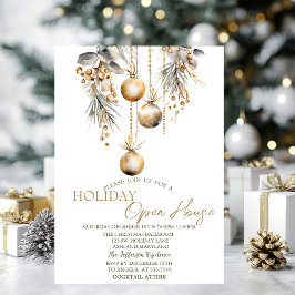 ヴィンテージクリスマスボールホリデーオープンハウス 招待状