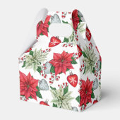 ヴィンテージクリスマスポインセチア花とオーナメント フェイバーボックス (裏面サイド)