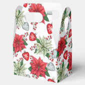 ヴィンテージクリスマスポインセチア花とオーナメント フェイバーボックス (オープン)