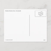 ヴィンテージクリスマスポインセチア花カレンダー シーズンポストカード (裏面)