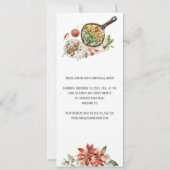 ヴィンテージクリスマスポイントセティアエバーグリーンランチ  招待状 (正面)