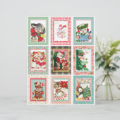 ヴィンテージクリスマスポケットカードクリップアートシート (スタンド正面)