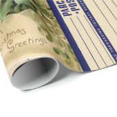 ヴィンテージクリスマスポストカードコラージラッピング紙 ラッピングペーパー (ロールコーナー)