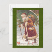 ヴィンテージクリスマスポストカード シーズンポストカード (正面/裏面)