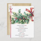 ヴィンテージクリスマスポストカード シーズンポストカード (正面/裏面)