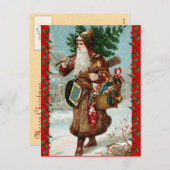 ヴィンテージクリスマスポストカード シーズンポストカード (正面/裏面)